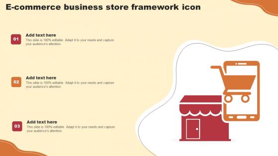 E Commerce Business Store Framework Icon Portrait Pdf