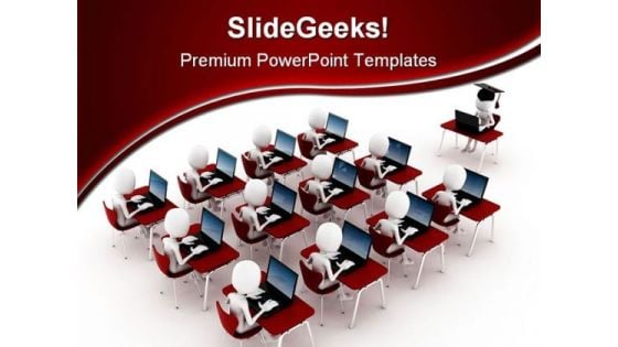 E Learning Computer PowerPoint Themes And PowerPoint Slides 0311