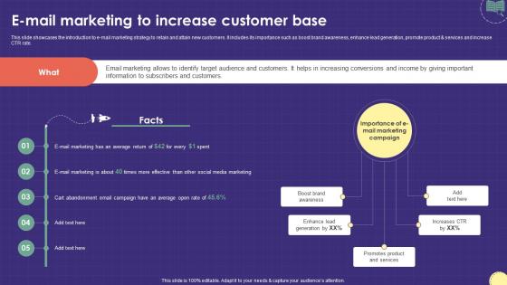 E Mail Marketing To Increase Customer Base Marketing Plan For Boosting School Strategy SS V E Mail Marketing To Increase Customer Base Marketing Plan For Boosting School Strategy SS V