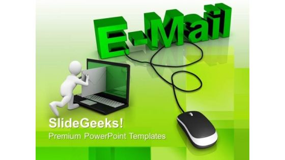 E Mail With Computer Mouse Templates And PowerPoint Themes 1012