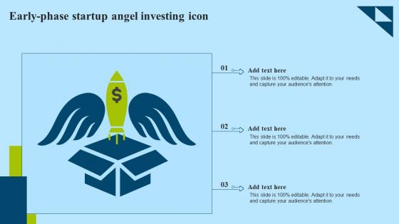 Early Phase Startup Angel Investing Icon Demonstration Pdf