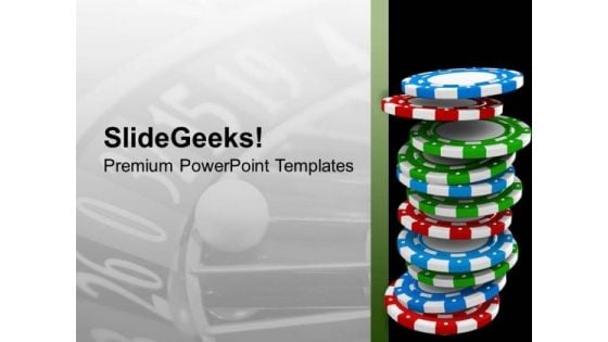 Earn More Poker Chips For More Money PowerPoint Templates Ppt Backgrounds For Slides 0613
