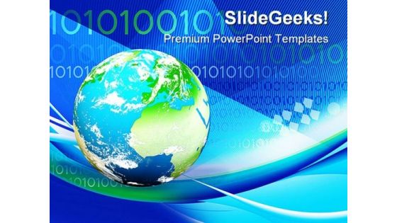 Earth And Binary Globe PowerPoint Templates And PowerPoint Backgrounds 0211