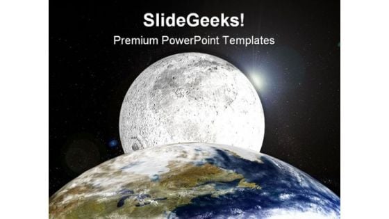 Earth And Moon Globe PowerPoint Templates And PowerPoint Backgrounds 0611