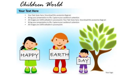 Earth Day Children World PowerPoint Slides And Ppt Diagram Templates