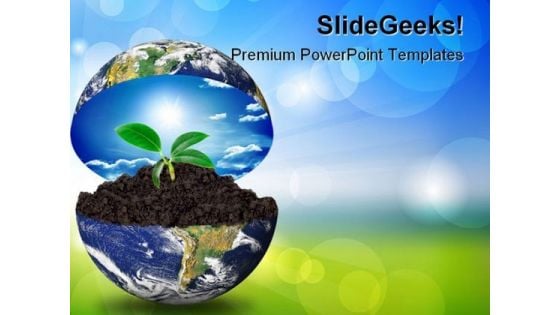 Earth In Plant Environment PowerPoint Themes And PowerPoint Slides 0211