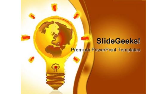 Earth Lamp Business PowerPoint Themes And PowerPoint Slides 0211