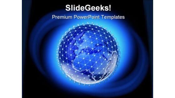 Earth Network Global PowerPoint Themes And PowerPoint Slides 0411