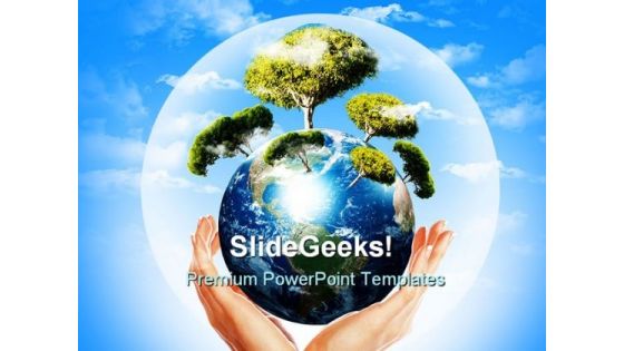 Earth Placing On Hand Environment PowerPoint Templates And PowerPoint Backgrounds 0311