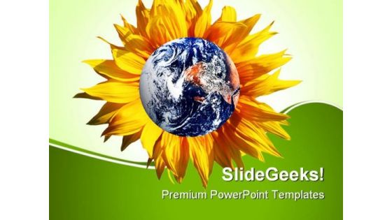 Earth With Flower Nature PowerPoint Templates And PowerPoint Backgrounds 0511