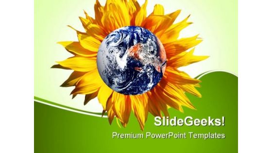 Earth With Flower Nature PowerPoint Themes And PowerPoint Slides 0511 Earth With Flower Nature PowerPoint Themes And PowerPoint Slides 0511
