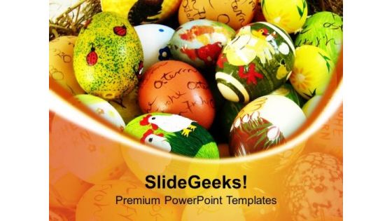 Easter Bunny Eggs For Celebrations PowerPoint Templates Ppt Backgrounds For Slides 0613