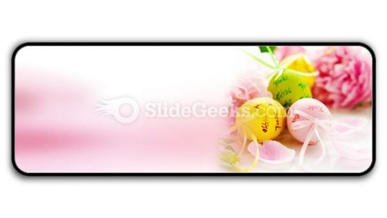 Easter Eggs And Spring Flowers PowerPoint Icon R