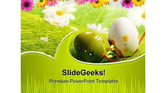 Easter Eggs Festival PowerPoint Backgrounds And Templates 0111