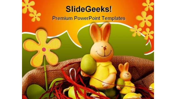 Easter Eggs Food PowerPoint Template 0810