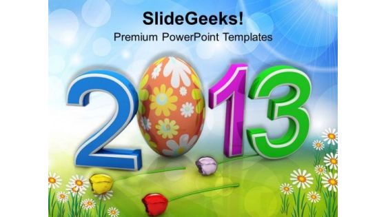 Easter Festival For Year 2013 PowerPoint Templates Ppt Backgrounds For Slides 0313