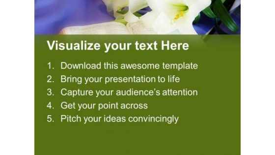 Easter Lily And Bible Christian PowerPoint Templates And PowerPoint Themes 0712