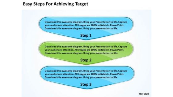 Easy Steps For Achieving Target Business Process Flow Chart Examples PowerPoint Slides