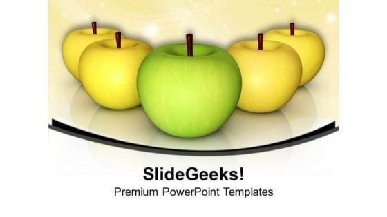 Eat An Apple A Day PowerPoint Templates Ppt Backgrounds For Slides 0613