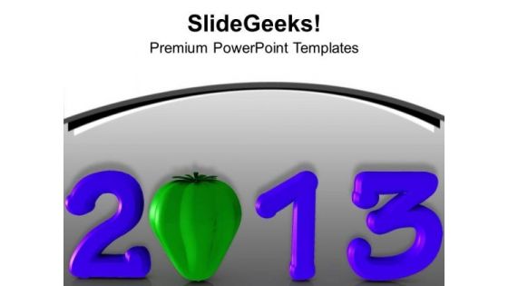 Eat Vegetable This New Year PowerPoint Templates Ppt Backgrounds For Slides 0513
