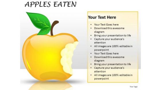 Eating Market Share Apples PowerPoint Slides And Ppt Diagrams Templates