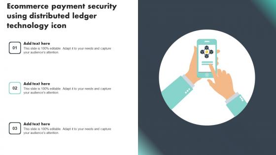 Ecommerce Payment Security Using Distributed Ledger Technology Icon Portrait Pdf