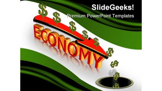 Economic Crisis Recession Business PowerPoint Background And Template 1210