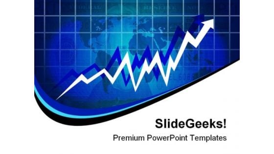 Economy Rising Business PowerPoint Template 0910