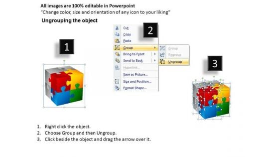 Editable 3d Cube Puzzle PowerPoint Slides And Ppt Diagram Templates