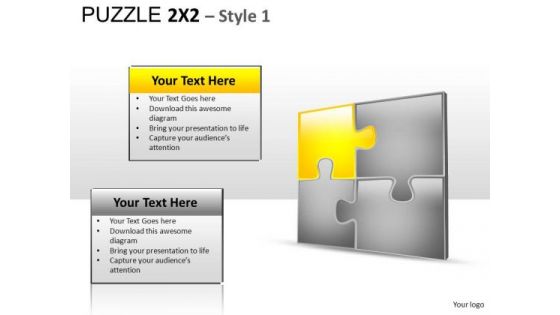 Editable 4 Puzzles PowerPoint Diagram And PowerPoint Slides