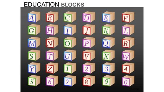 Editable Abc 123 Education Blocks PowerPoint Ppt Slides