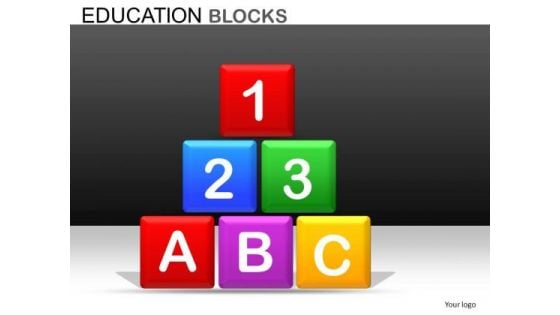 Editable Building Blocks PowerPoint Slides