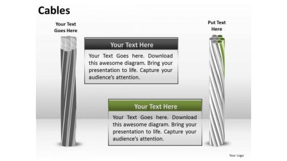 Editable Cable Core Diagrams For PowerPoint Templates