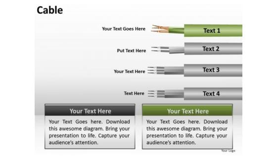 Editable Cables Diagrams For PowerPoint Slides