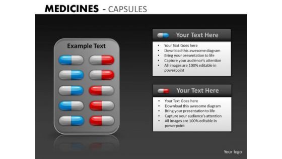 Editable Capsules Strips PowerPoint Slides