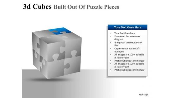 Editable Colors 3d Cube Puzzle PowerPoint Slides And Ppt Diagram Templates