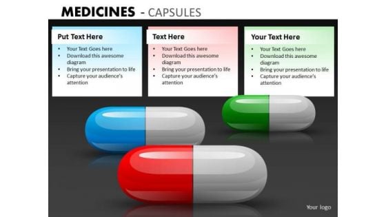 Editable Colors Medical Prescription Pills PowerPoint Slides