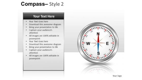 Editable Compass 2 PowerPoint Slides And Ppt Diagram Templates