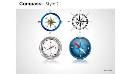 Editable Compass PowerPoint Slides And Ppt Diagram Templates