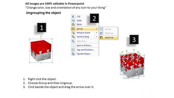 Editable Face 3d Cubes PowerPoint Slides And PowerPoint Image Diagrams