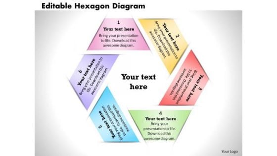 Editable Hexagon Diagram PowerPoint Presentation Template