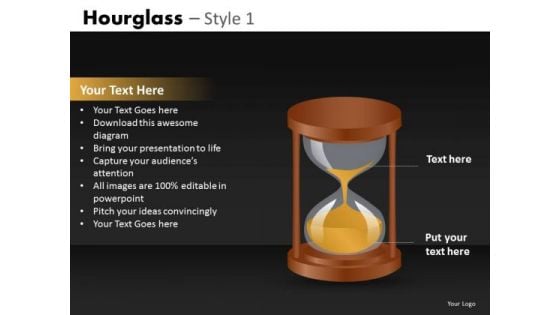 Editable Hourglass Deadline PowerPoint Slides