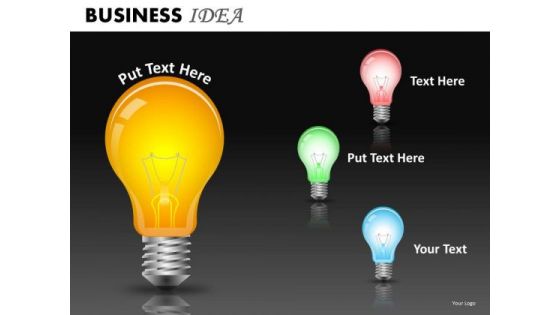 Editable Light Bulbs PowerPoint Templates Download