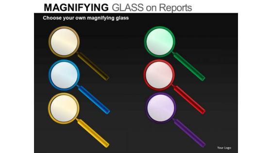 Editable Magnifying Glass Graphics PowerPoint Download