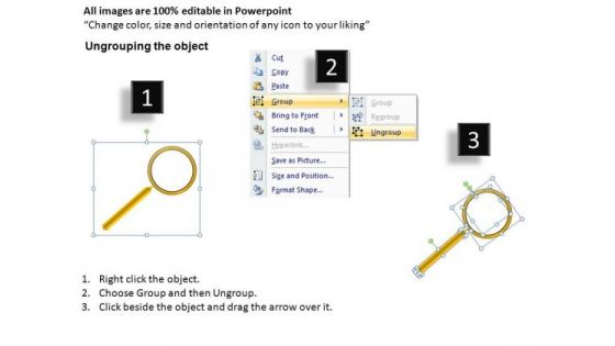 Editable Magnifying Glass Icons