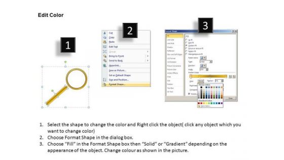 Editable Magnifying Glass Icons