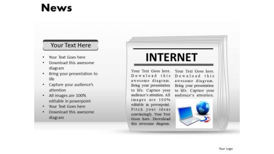 Editable Newspaper Layout PowerPoint Slides Ppt Templates