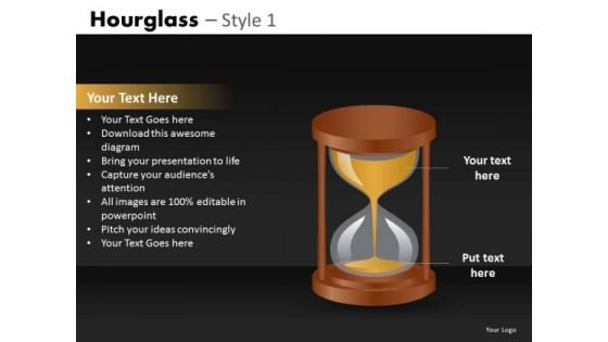 Editable PowerPoint Image Slides With Hourglasses