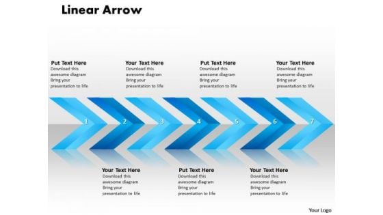 Editable PowerPoint Template Linear Arrows 7 Stages Operations Management Graphic Editable PowerPoint Template Linear Arrows 7 Stages Operations Management Graphic