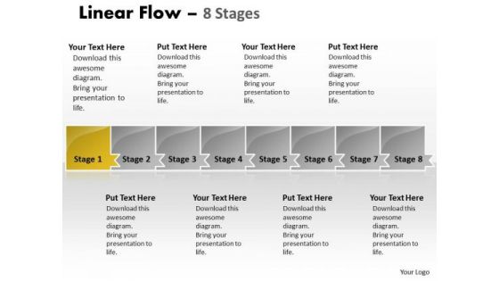 Editable PowerPoint Template Parellel Representation Of 8 Issues Graphic